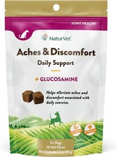 NaturVet Aches and Discomfort Daily Joint Support Plus for Dogs 30 Soft Chews