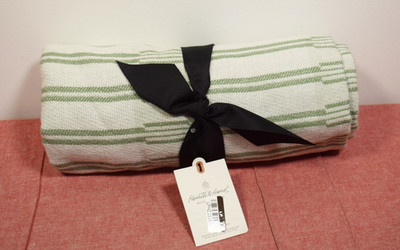 Hearth & Hand with Magnolia Broken Stripe Border Stitch 50x60'' Throw Blanket*