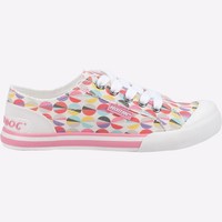 Rocket Dog Jazzin Jixel Damen Sneaker Casual Komfort Pink Multi SchnüRschuhe