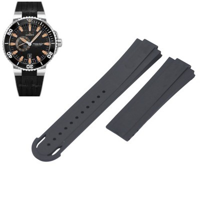 Aquis Date 46mm 01743 7673 4159-0742634EB 26mm Black Rubber Watch Strap For Oris