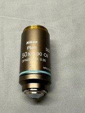 Nikon Plan 50X/0.90 Oil ∞/- WD 0.40 Eclipse Microscope Objective Lens #104