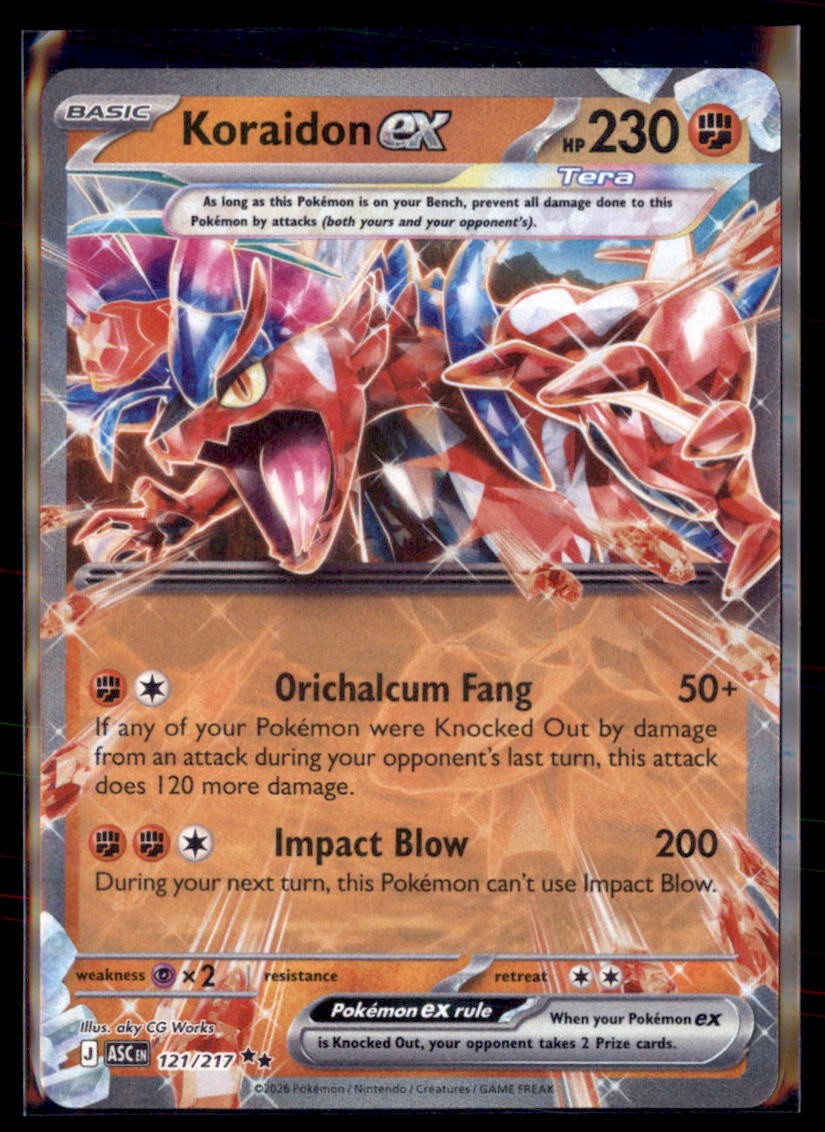 Pokemon Koraidon Ex 121/217 Ascended Heroes ASC