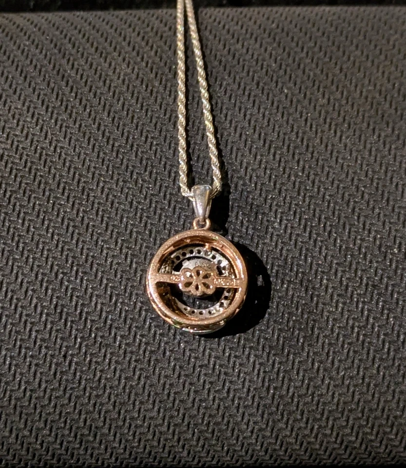 Kay Jewelers .925 Sterling Silver and 10K Necklace.  - Image 2 of 4