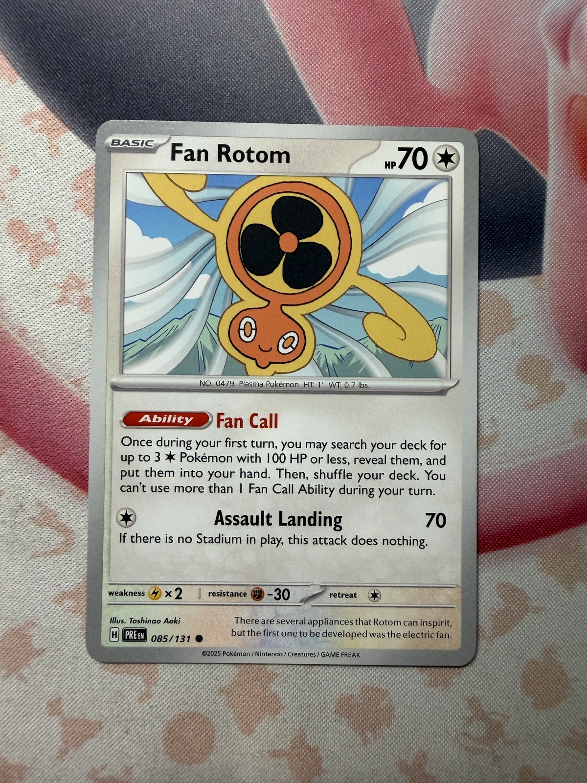 Fan Rotom Common SV: Prismatic Evolutions 085/131 NM English Pokemon Card