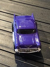 Tyco/Mattel 440x2 Purple '57 Chevy Slot Car Vintage