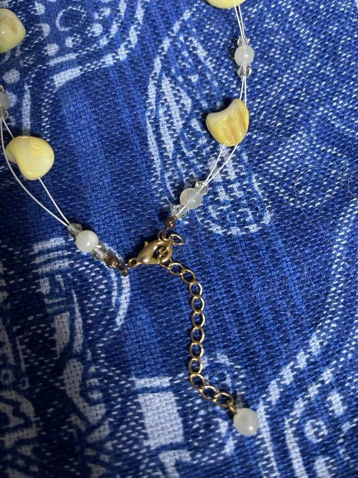 Juego de collar y pendientes This Is A Butterscotch ámbar natural Foto 4 de 4