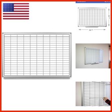 Creative Safety Supply Magnetic Grid Dry Erase Whiteboard 36in x 24in