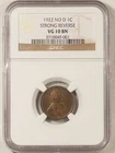 1922 NO D LINCOLN CENT STRONG REVERSE - NGC VG-10 BN, KEY DATE!