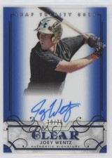 2016 Leaf Trinity Clear Auto Blue 19/25 Joey Wentz #CA-JW1 Auto 2w3