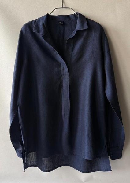 Women Fay Shirt Navy Linen 40 / L / 48