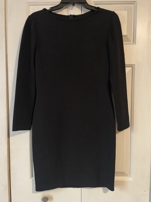 St. John Knit Dress Black Long Sleeve by Marie Gray Size 4