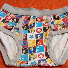 SEGA Boys Brief Underwear Sonic the Hedgehog Tails Cartoon Print Multicolor
