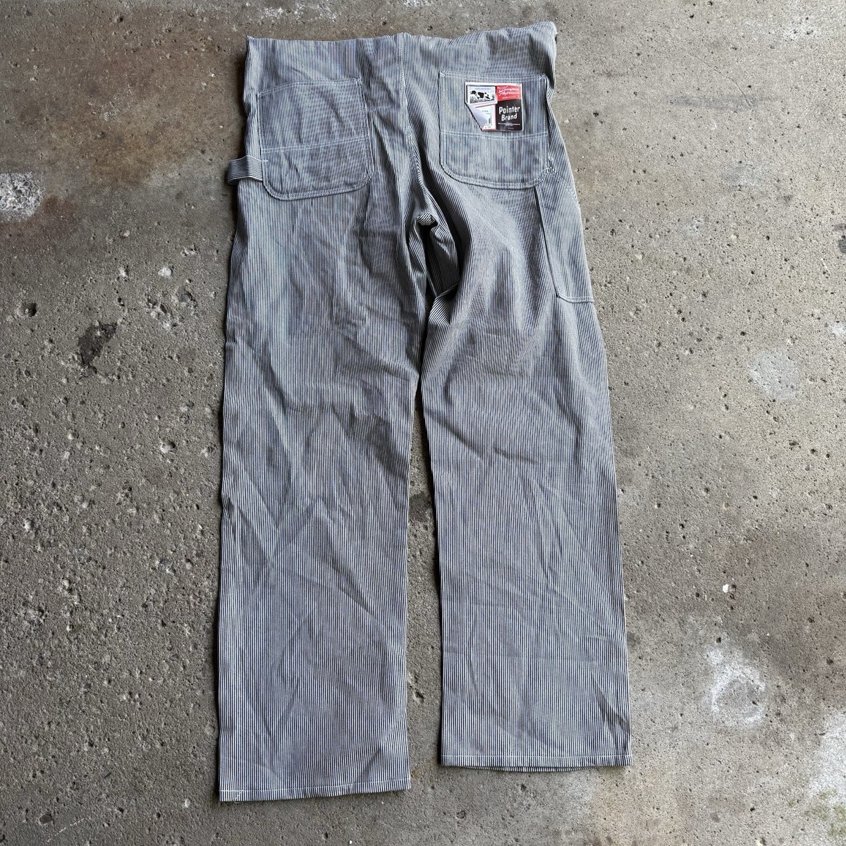 Vtg 1980's Pointer Brand Hickory Stripe Carpenter Pants Overalls