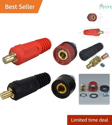 TIG Welding Cable Connectors Copper Alloy 35-50mm2 315A Quick Fitting Set