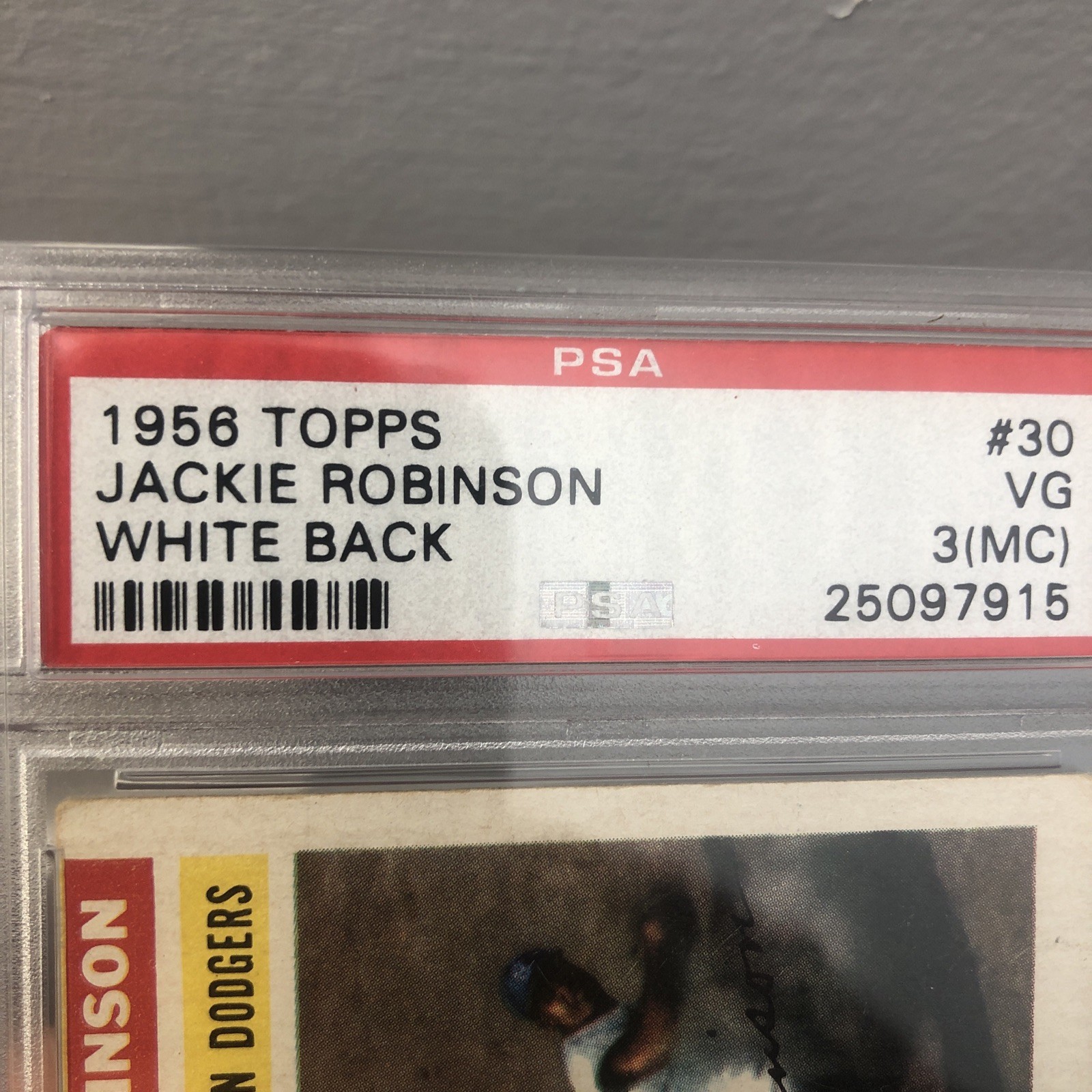 Jackie Robinson 1956 Topps PSA 3 view 11