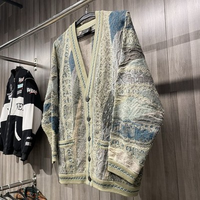 Vintage Coogi Australia Wool Cardigan 3D Textured Knit Sweater M