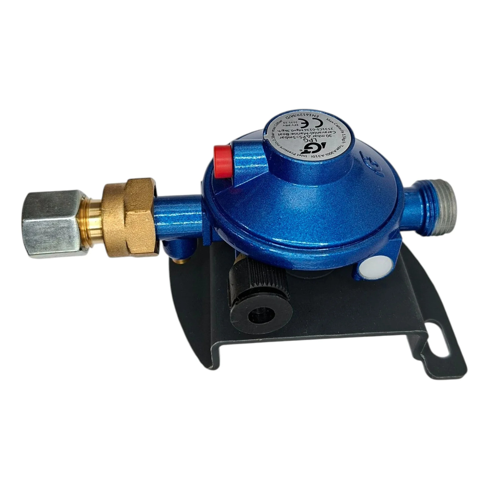 LPG Propane Motorhome Bulkhead Gas Regulator M20x1.5 30mbar 8mm Wall Mount