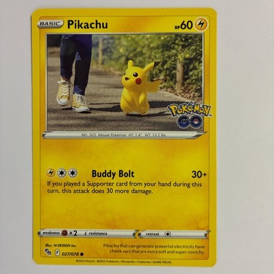 Pikachu 027/078 Common Pokemon Go Pokemon Near Mint