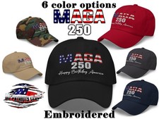 MAGA 250 Feliz 250 Cumpleaños América 1776-2026 Sombrero Julio 4 Aniversario Gorra