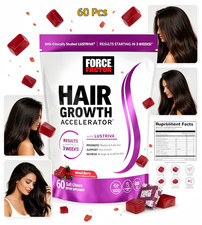 Force Factor Hair Growth Accelerator Soft Chews, Hair Growth Vitamins