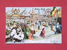 Frohen Gru&szlig; vom Oktoberfest 120 Jahre alte AK Oktoberfest Postkarte von 1905