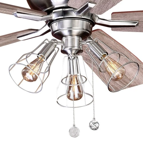 Clybourn 3-Light Ceiling Fan in Industrial Style 21 Inch Tall and 52 Inches - Picture 13 of 13