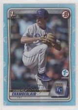 2020 Bowman Draft 1st Edition Sky Blue Foil Christian Chamberlain #BD-84 0b3