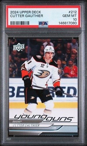 2024 Upper Deck Series 1 Cutter Gauthier Young Guns #212 PSA 10