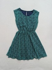 Gap Women's Dress Size S Green Blue Fit & Flare Mini 