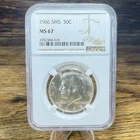 1966 SMS Kennedy Half Dollar NGC MS 67 Special Mint Set 50c 40% Silver