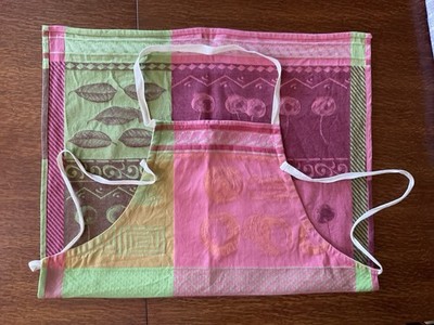Sur La Table Colorful Cotton Jacquard Apron - Made In Italy EUC