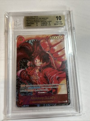 One Piece Monkey.D.Luffy Alt Art ST01-012 Awakening of a New Era BGS Pristine 10