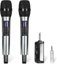 Rechargeable Wireless Karaoke Microphone System with 200 FT Range