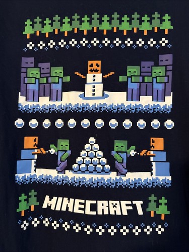MINECRAFT Ugly Christmas Longsleeve T-Shirt Unisex Große Kinder Xl - Bild 2 von 4