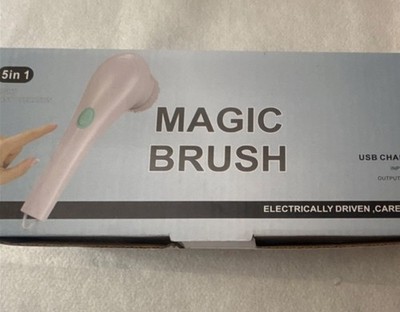 Magic Brush Power Brush White 5-in-1 USB Charging for Tableware Sink Bathtub