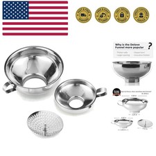 Canning Funnel with Strainer for Wide and Regular Mason Jars - Wide-Mouth Fun...