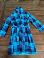 Fashionable, Trendy, Cozy Boys Calvin Klein Tie Robe Kid Size 5/6 Blue