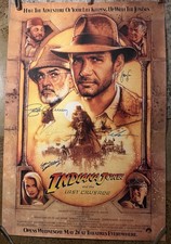 SIGNED POSTER Connery,Ford,Lucas,Spielberg, Williams INDIANA JONES Last Crusade
