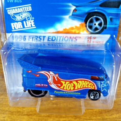 Hot Wheels Error Miscut Card Back 1996 First Editions VW Drag Bus
