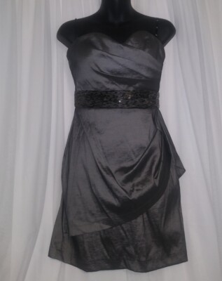NICE WOMEN'S LOVE TEASE STRAPLESS DRESS SMOKEY TAUPE SZ 5