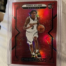 🔥2021-22 Obsidian Asia Bones Hyland Electric Etch Red Flood #167 Rookie RC Holo