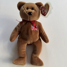 Ty Beanie Babies Britannia the Bear UK DOB December 15, 1997 MWMT Retired
