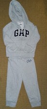 Baby Gap Hooded Sweatsuit 3 Years Hoodie/ Sweatpants Combo, Bleach Spot