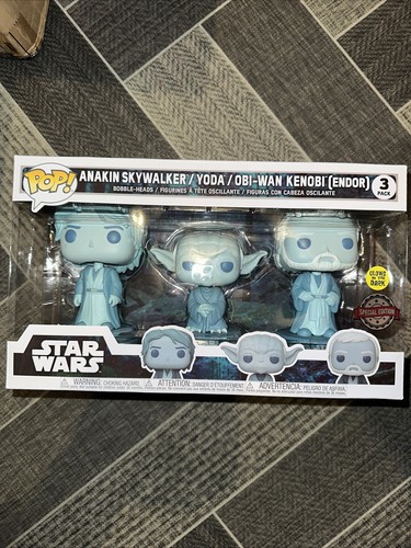 Funko POP Star Wars Force Ghost 3 Pack GITD Glow In The Dark