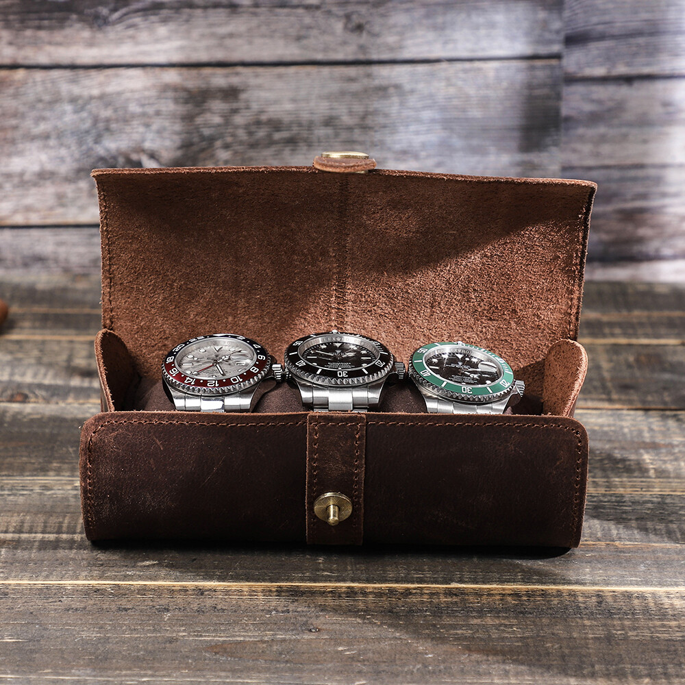 Cushion Watch Box Bosphorus Leather Watch Roll Real Leather Watch