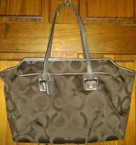 grey coach tote bolsa