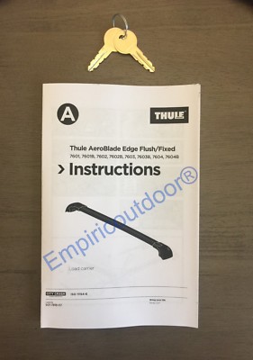 Barettes De Toit Thule Aeroblade Edge 7604 Pour Crémaillère Encastrée (occas)