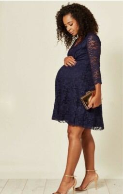 Brand New Maternity Stretch Lace Evening Dress Sleeves Navy Blue Size 10 12 | eBay Brand New Maternity Stretch Lace Evening Dress Sleeves Navy Blue Size 10 12 | eBay
