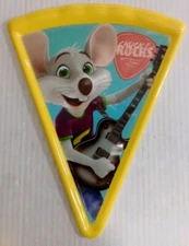 Chuck E Cheese Rocks Pizza Slice Plate, Plastic 2012 Chuckie Cheese, VG