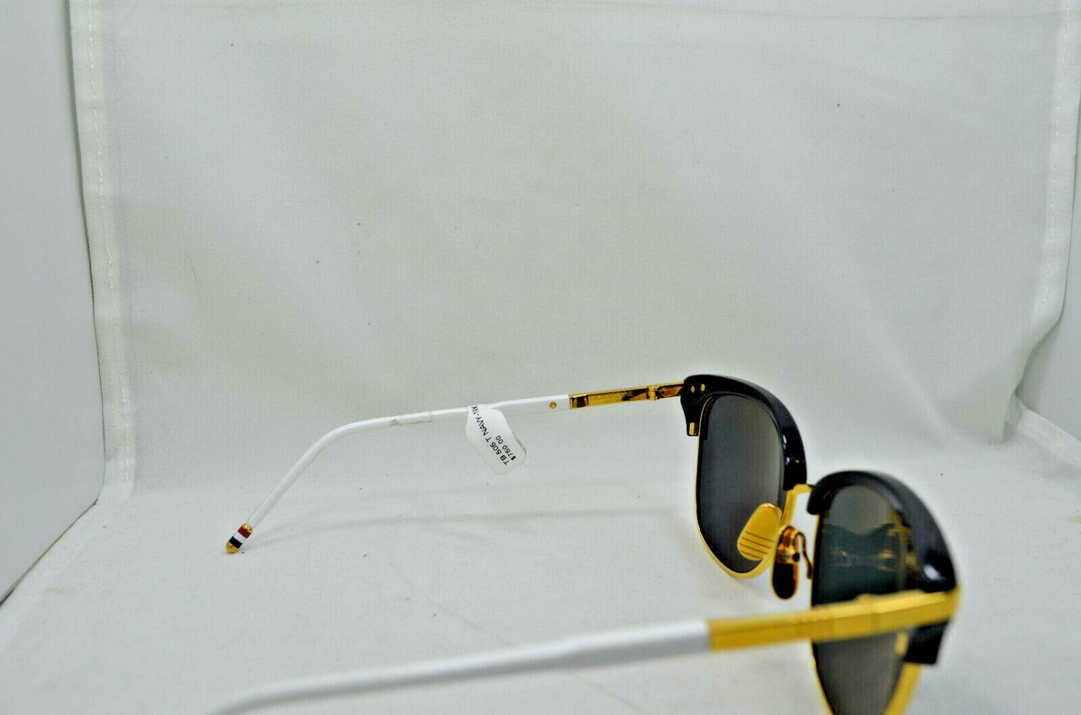 NEW AUTHENTIC THOM BROWNE TB-505-C-NVY-GLD-56 SUNGLASSES | eBay